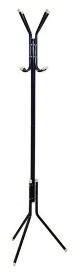 Gerimport - Perchero clásico de Metal Negro sobre pie con 8 Ganchos, 40 x 40 x 175 cm – Armario – Accesorio para la Vida – Perchero