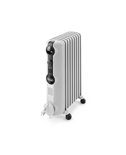 DeLonghi TRRS 0920 Calefactor, Radiador, Interior, Giratorio, ajustes de termostato, 9 elementos, 2000 W, 900 W, blanco