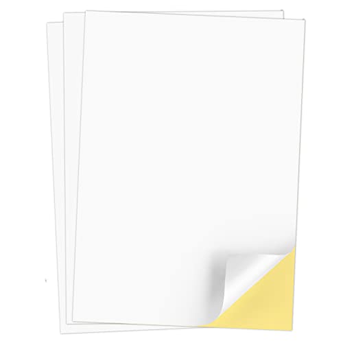 50 hojas de papel adhesivo para impresora hojas adhesivas A4 para imprimibles etiquetas adhesivas mate etiquetas adhesivas A4