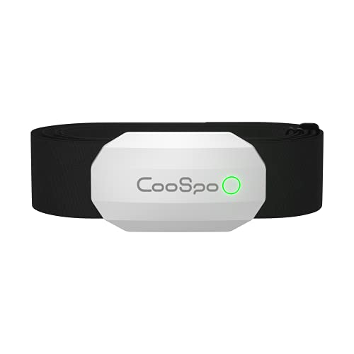 CooSpo Banda de Frecuencia Cardiaca Pulsometro Pectoral Monitor Sensor de Frecuencia Cardíaca Bluetooth 4.0 Ant + para Garmin Polar Endomondo Zwift Strava y Otros