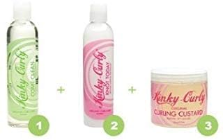 Kinky Curly Combo! (Come Clean 8oz & Knot Today 8oz & Curling Custard 8oz) by Kinky Curly