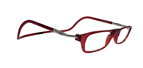 CliC Eyewear Gafas de lectura para hombre XXL | Gafas de lectura con imán | Gafas de lectura en policarbonato | Gafas de presbicia flexibles (3.0, Rojo)
