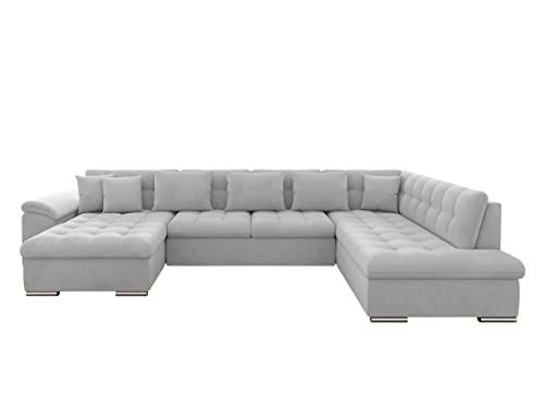 Sofá esquinero Niko Bis, sofá de diseño, sofá con función de dormir y cajón, en forma de U, gran selección de colores