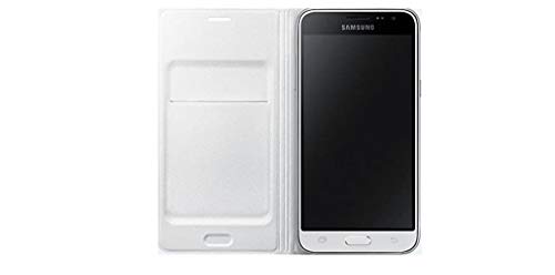 SAMSUNG Galaxy J1 (2016) - Funda Wallet Flip Cover EF-WJ120PWEGWW - Color Blanco (Funda 11,4 cm (4.5'), Blanco)