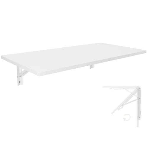 Mesa plegable de pared, 80 x 40 cm, color blanco, mesa de comedor, mesa de cocina, mesa de bar, mesa de pared, mesa de bar, mesa de pared, plegable, para montaje en pared, oficina, cocina, comedor