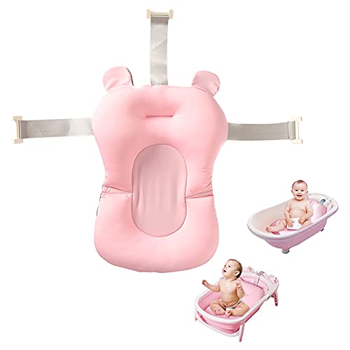 Cojin Bañera Bebe Bañera para bebés y niños pequeños, cojín hinchable antideslizante, suave asiento flotante