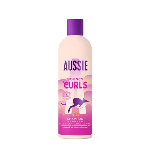 Aussie Champú Bouncy Curls 300ml | Rizos con Movimiento | Con Jojoba, Nuez De Macadamia Y Aceite De Coco