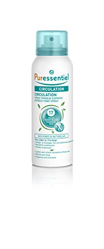 Puressentiel - Circulación - Spray Circulación Piernas Ligeras con 17 Aceites Esenciales - 100% puros y naturales - Ayuda a aliviar la sensación de piernas pesadas - 100ml
