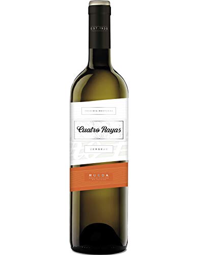 Cuatro Rayas Vino Blanco Verdejo Vendimia Nocturna D.O. Rueda - Botella de 750 ml