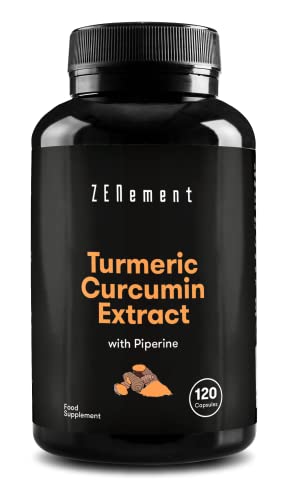 Zenement | Cúrcuma 6100 mg con Pimienta Negra | 120 cápsulas | Potente antioxidante, para la salud de las articulaciones | Ingredientes 100% Naturales, No GMO