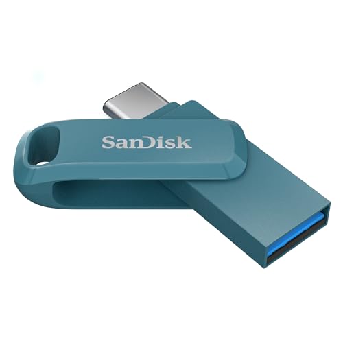 SanDisk 128GB Ultra Dual Drive Go, Memoria Flash USB Type-C con Conectores USB Type-C y Type-A Reversibles, con hasta 400 MB/s para Smartphones, tabletas, Macs y Ordenadores , Navagio Bay