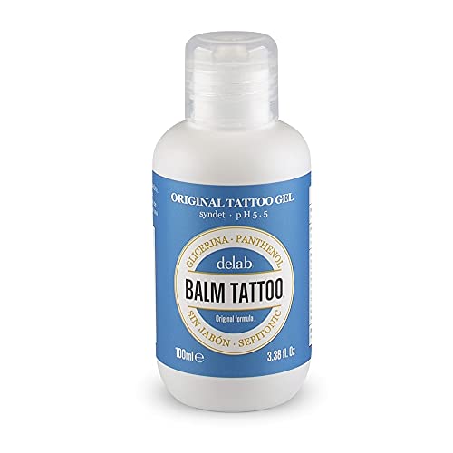 Balm Tattoo Cleansing Gel de 100 ml - Gel Limpiador de Tatuajes - Línea Aftercare con Fórmula Hidratante para Pieles Sensibles Tatuadas - Alivia la Picazón y Facilita la Curación
