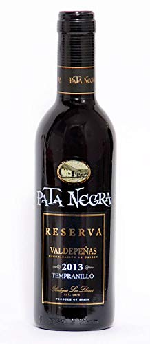 Lote de 24 Botellines Botellas Vino Pata Negra Valdepeñas Reserva 375ml - Vinos Baratos para Detalles de Bodas