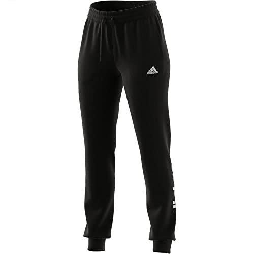 adidas W Lin FL C PT Pants, Womens, Black/White, Small