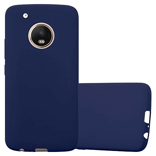 Cadorabo Funda para Motorola Moto G5 Plus en Candy Azul Oscuro - Cubierta Proteccíon de Silicona TPU Delgada e Flexible con Antichoque - Gel Case Cover Carcasa Ligera
