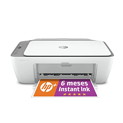 HP Impresora todo en uno DeskJet 2720e, inyección de tinta a color, tinta instantánea para 6 meses incluida con HP + (Fotocopia, Escaneo, Impresión, Wifi)