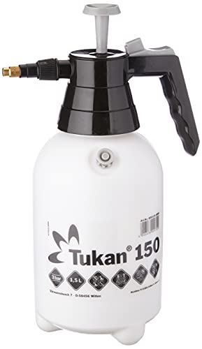 Tukan - Pulverizador a presión de 1,5 litros, para jardín, para la protección de plantas, boquilla ajustable
