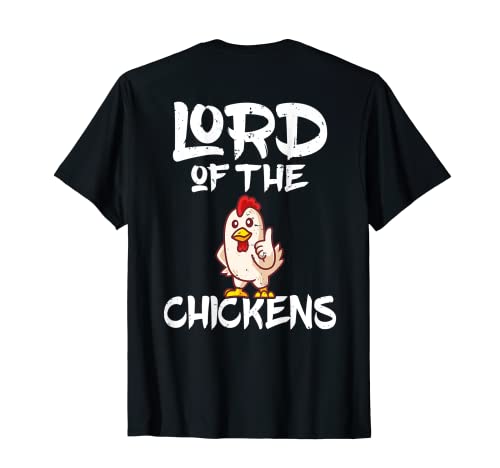 Hombre Backprint Señor de los pollos criadores de pollos Camiseta