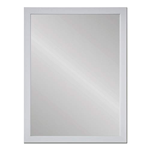 LOLAhome Espejo de Pared nórdico Blanco de plástico de 56x76 cm