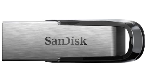 SanDisk Ultra Flair Memoria flash USB 3.0 de 64 GB, con carcasa de metal duradera y elegante y hasta 150 MB/s de velocidad de lectura, Color negro/plateado