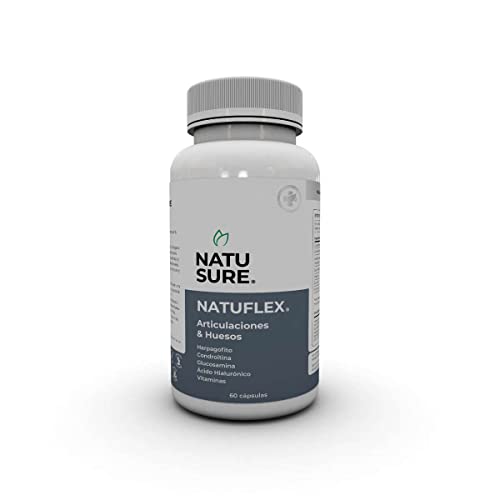 NATUSURE - Cápsulas NatuFlex - Complemento para las articulaciones y huesos - Con Ingredientes Naturales - Mejora la movilidad y contribuye a disminuir el dolor articular y óseo - 60 cápsulas vía oral