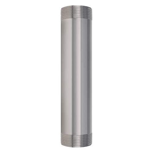 MroMax 2 tubos redondos de acero inoxidable, 50 mm de diámetro exterior 200 mm de longitud, sin costuras, para industria de luz automotriz, color plateado