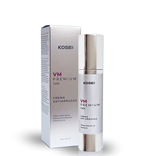 KOSEI | VM Premium Cells - Crema Antiarrugas Mujer y Hombre con Vitamina E para la cara - Crema ANTIEDAD, Reafirmante y Antimanchas Facial - Crema Hidratante Facial Mujer -VEGANO(50ml)