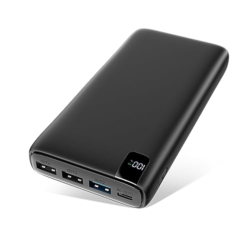 A ADDTOP Batería Externa 26800mAh, 22.5W Power Bank USB C PD Cargador Portátil Carga Rápida con Pantalla LCD y 4 Outputs para Smartphones, Tablets y más