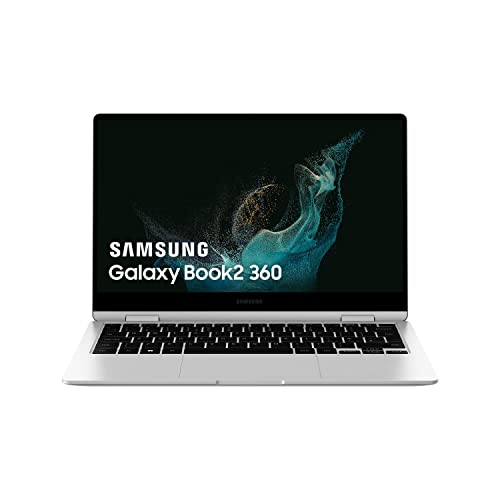 Samsung Galaxy Book2 360 - Ordenador portátil de 13.3' FHD (Intel EVO Core i5, 8 GB, RAM, 256 GB SSD, Windows 11 Home) Plata - Teclado QWERTY Español