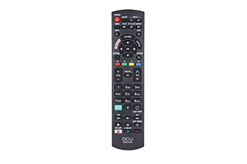 DCU TECNOLOGIC | Mando a Distancia PANASONIC | Control Remoto TV LCD/LED | Compatible con PANASONIC TV | Botón para Netflix | Negro