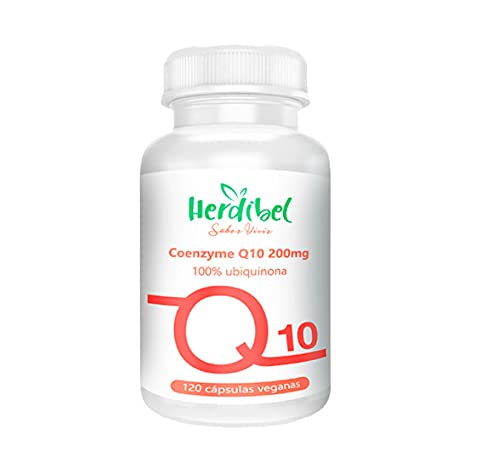 Coenzima Q10 200 mg, 120 cápsulas - Fermentación Natural y Vegana - 100% CoQ10 (ubiquinona)