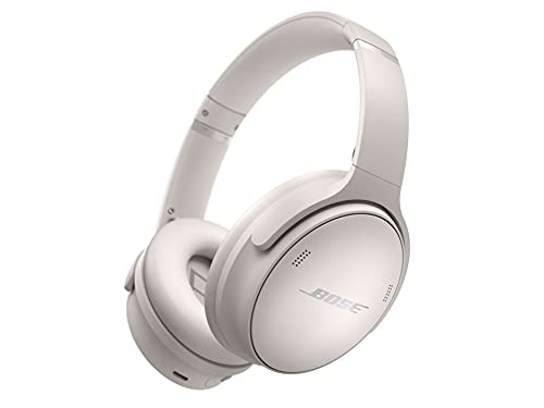 Bose QuietComfort 45 Auriculares inalámbricos Bluetooth con cancelación de ruido y micrófono para llamadas, blanco
