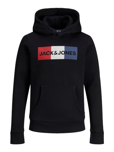 Jack & Jones Junior Jjecorp Logo Sweat Hood Noos Jr Sudadera con Capucha, Negro. Detalles: Play, 152 para Niños
