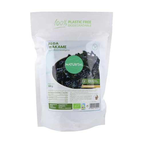Algas Wakame bio 100 g Naturitas Essentials | Sin Conservantes | Vegan | Bajo en Calorías | Antioxidante