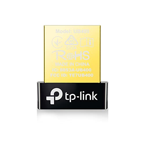 TP-Link UB400 Nano - Adaptador Bluetooth 4.0 USB Dongle para ordenador, portátil, auriculares, altavoz, teclado, compatible con Windows 10, 8, 8.1,7, XP, Vista, Color Negro