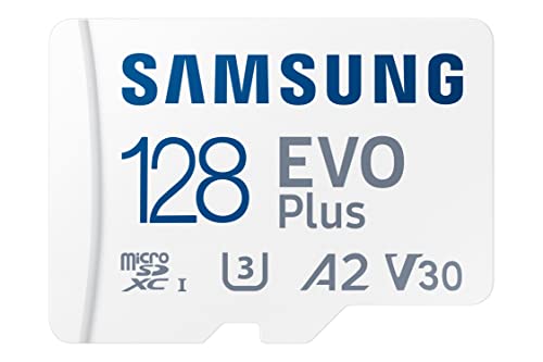 Samsung Tarjeta de Memoria EVO Plus 128GB microSD SDXC U3 Clase 10 A2 130MB/S con Adaptador versión 2021(MB-MC128KA/EU)