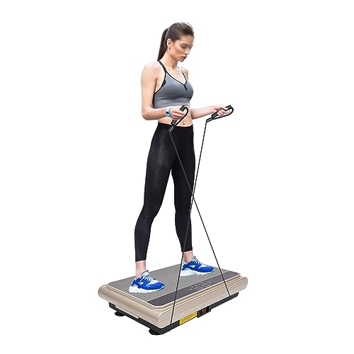 Vibroshaper Fitness - Placa vibratoria deportiva para el hogar, equipo de entrenamiento en casa para pérdida de peso y tonificación (plata)
