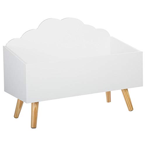 Baúl de juguetes Mueble de almacenamiento - Forma Nube - Color BLANCO