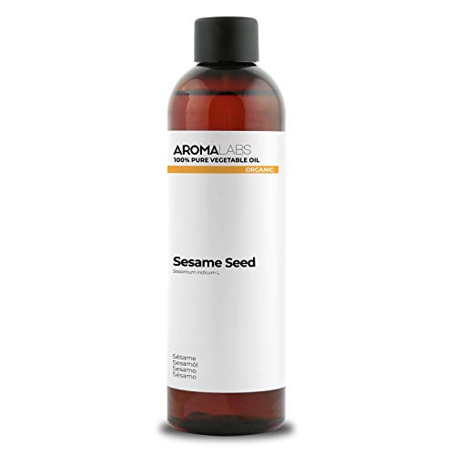 BIO - Aceite vegetale de Sésamo - 250ml - garantizado 100% puro, natural y prensado en frío - Orgánico certificado por Ecocert - Aroma Labs