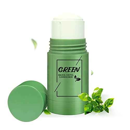 Green Mask Stick,Máscara de Té Verde,Mascarilla de Arcilla De Limpieza Profunda Poros y Espinillas,Hidratar Piel, Ajustar el Equilibrio de Agua y Aceite