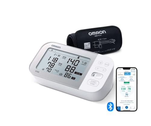 OMRON Tensiómetro de Brazo digital X7 Smart, para la presión arterial con detector de Afib, Bluetooth, para el hogar y compatible iOS y Android, validado clinicamente también