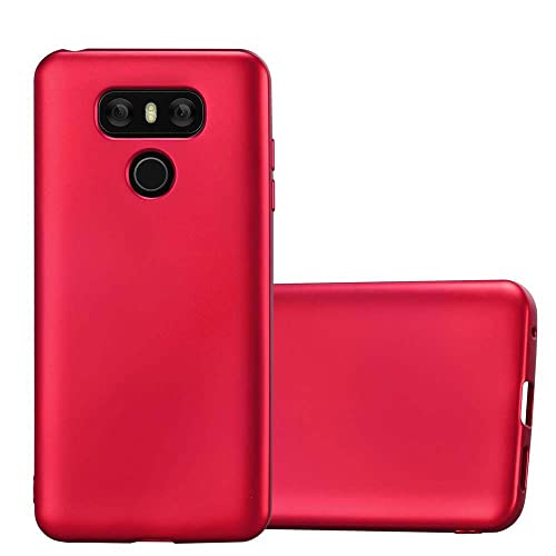 Cadorabo Funda para LG G6 en Metallic Rojo - Cubierta Proteccíon de Silicona TPU Delgada e Flexible con Antichoque - Gel Case Cover Carcasa Ligera