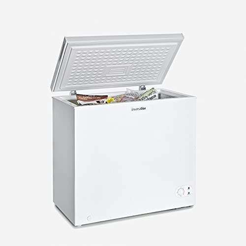 UNIVERSALBLUE Congelador Arcón Congelador | Volumen 200 litros | Congelador Vertical | Bajo Consumo | Regulador de Temperatura | Congelador Refrigerador 2 en 1 | Envio + Subida A Planta Gratis