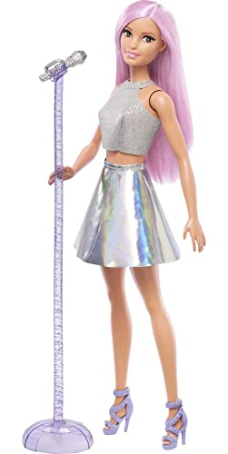 Barbie Quiero Ser Cantante, muñeca con accesorios (Mattel FXN98)