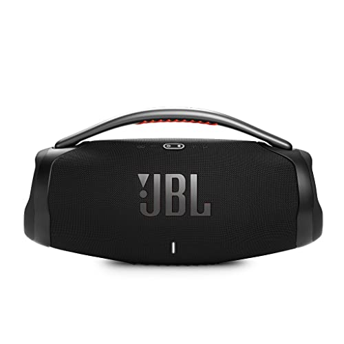 JBL Boombox 3 Altavoz Bluetooth inalámbrico, Altavoz portátil a prueba de agua con modo para interiores y exteriores, 24 horas de tiempo de reproducción, en negro