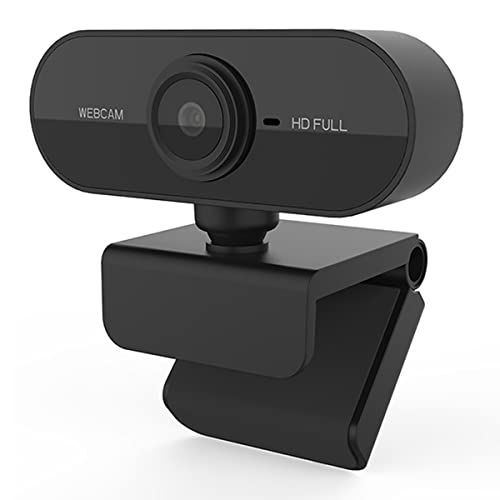 Webcam PC Camara Web, 1080p con microfono, USB, 360° Ajustable Integrado Plug and Play videollamada para Skype YouTubTwitch y Streaming