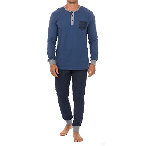Abanderado Nightwear Men Juego de Pijama, Azul Denim, XL para Hombre