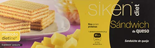 Siken Diet - Sandwich de Queso, Snack Rico en Proteínas- Estuche de 6 Unidades