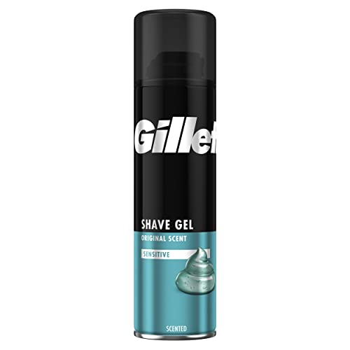 Gillette Classic Gel De Afeitar Para Piel Sensible Para Hombre, Proteger Contra La Irritación Del Afeitado, 200ml