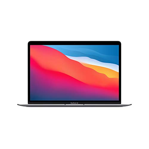 Apple Ordenador Portátil MacBook Air (2020): chip M1 de Apple, pantalla Retina de 13 pulgadas, 8 GB de RAM, SSD de 256 GB, teclado retroiluminado, cámara FaceTime HD, sensor Touch ID, gris espacial